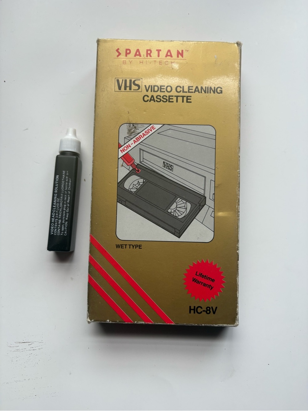 Spartan VHS Video Cleaning Cassette HC-8V - Gold